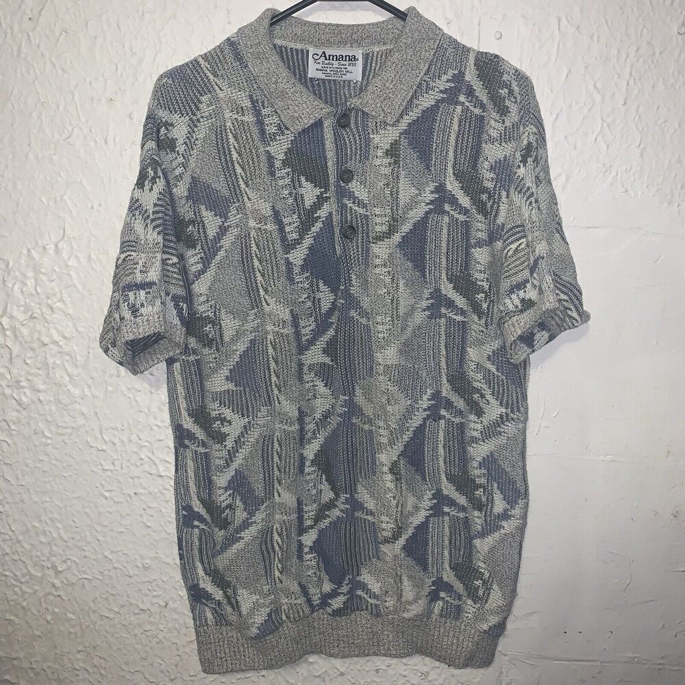 Vintage Amana Woolen Mills Shacket Button Up Multicolored Plaid Shirt L USA